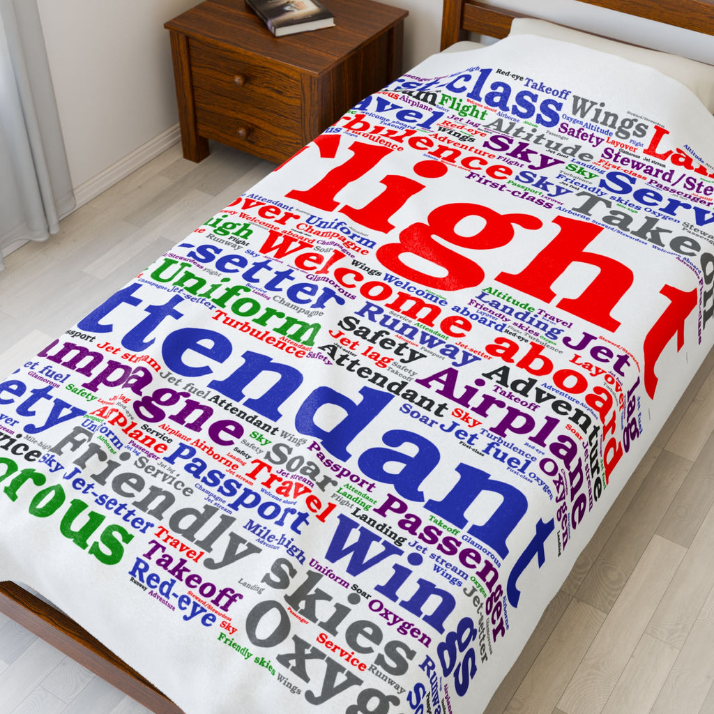 Flight Attendant Themed Plush Blanket