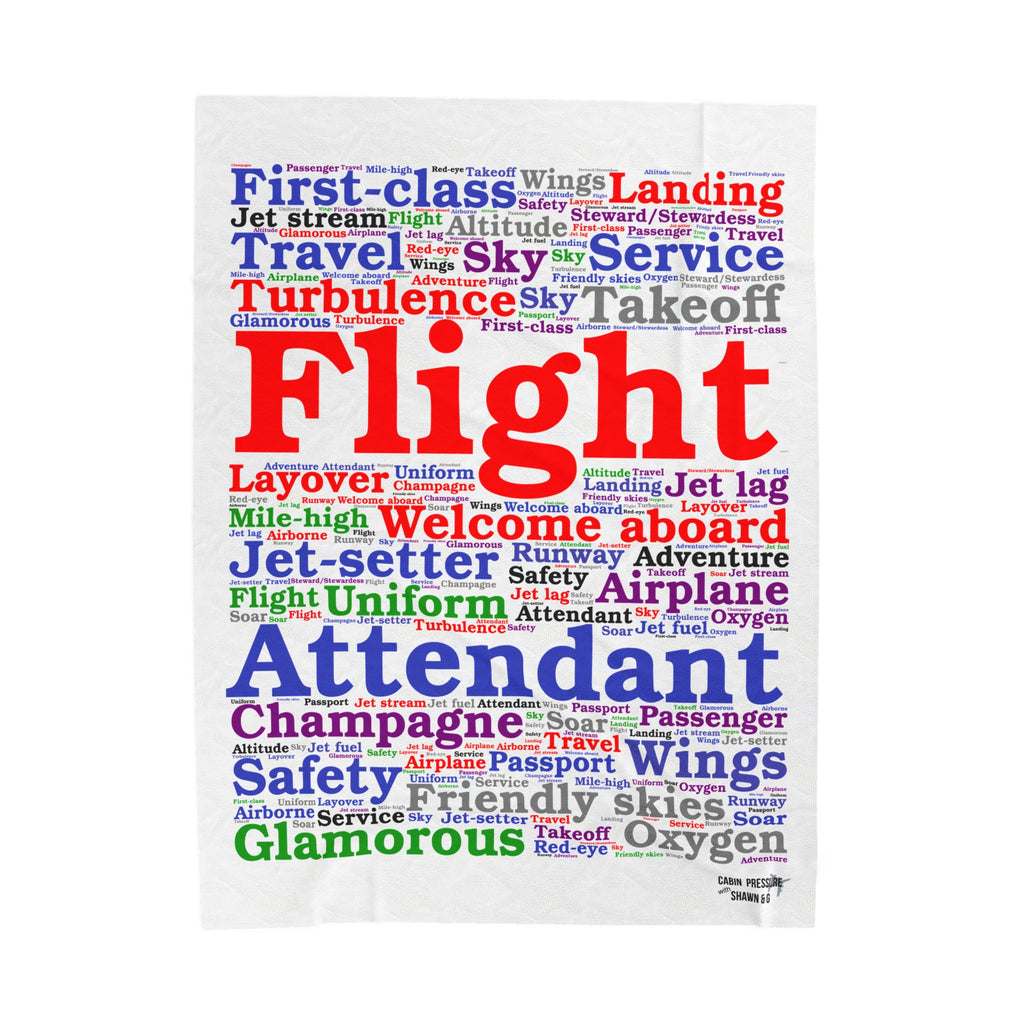 Flight Attendant Themed Plush Blanket